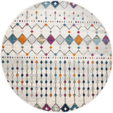 Peggy Tribal Morrocan Style Multi Round Transitional Rug