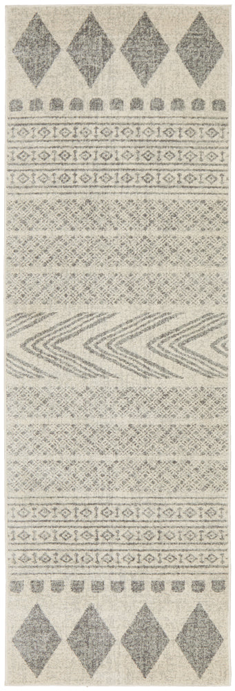 Adani Modern Tribal Design Grey Transitional Rug