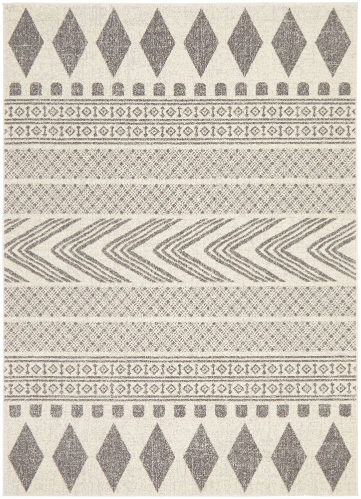 Adani Modern Tribal Design Grey Transitional Rug