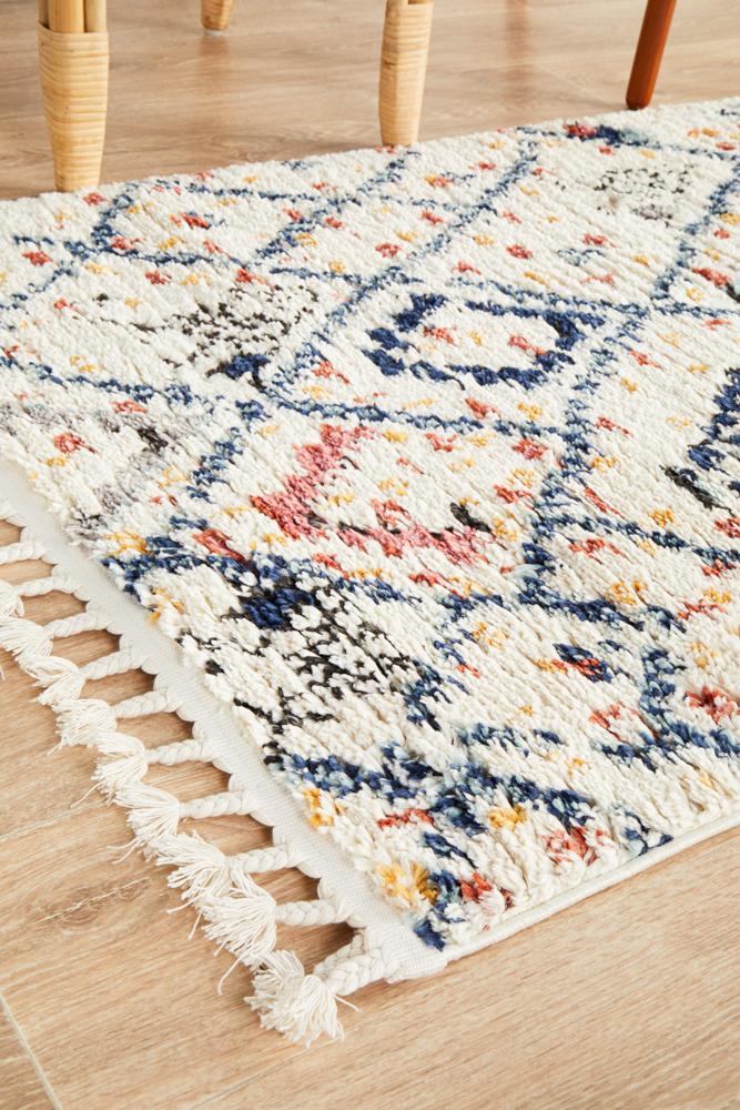 Tarfaya Moroccan Inspired Berber White Rug