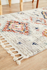 Tarfaya Moroccan Inspired Berber Silver Rug