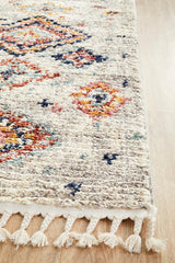 Tarfaya Moroccan Inspired Berber Silver Rug