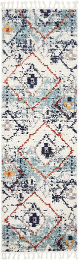 Tarfaya Moroccan Inspired Berber Blue Rug