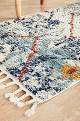 Tarfaya Moroccan Inspired Berber Blue Rug