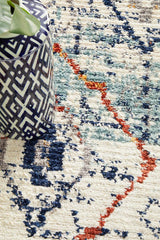 Tarfaya Moroccan Inspired Berber Blue Rug