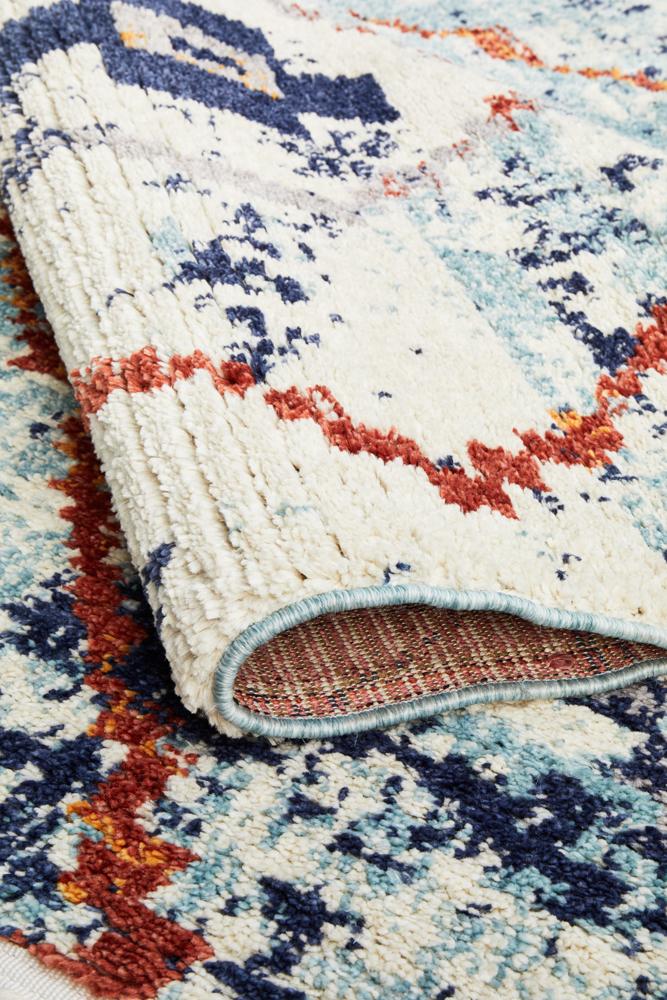 Tarfaya Moroccan Inspired Berber Blue Rug