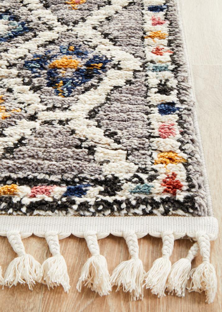 Tarfaya Moroccan Inspired Berber Grey Rug