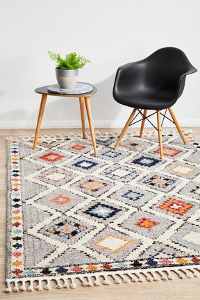 Tarfaya Moroccan Inspired Berber Grey Rug - Lost Design Society