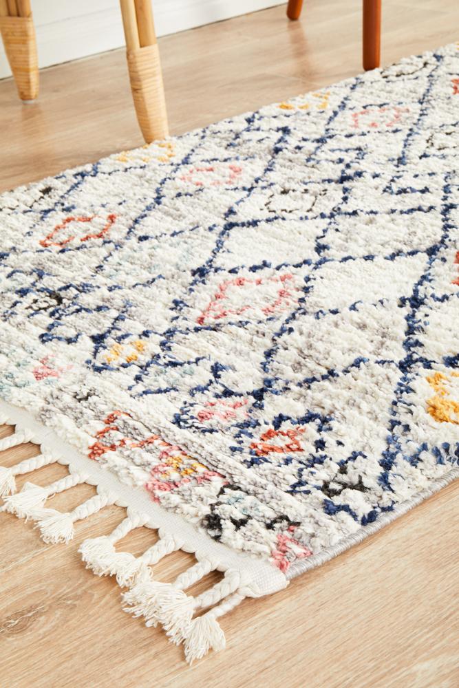 Tarfaya Moroccan Inspired Berber Multi Diamond Rug