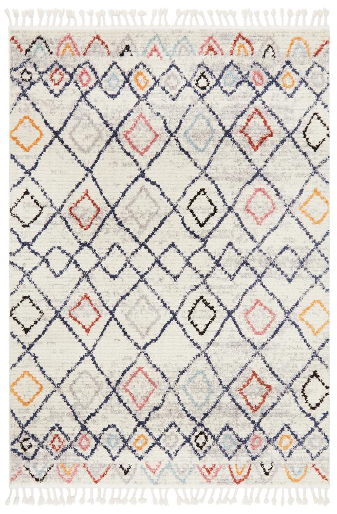 Tarfaya Moroccan Inspired Berber Multi Diamond Rug