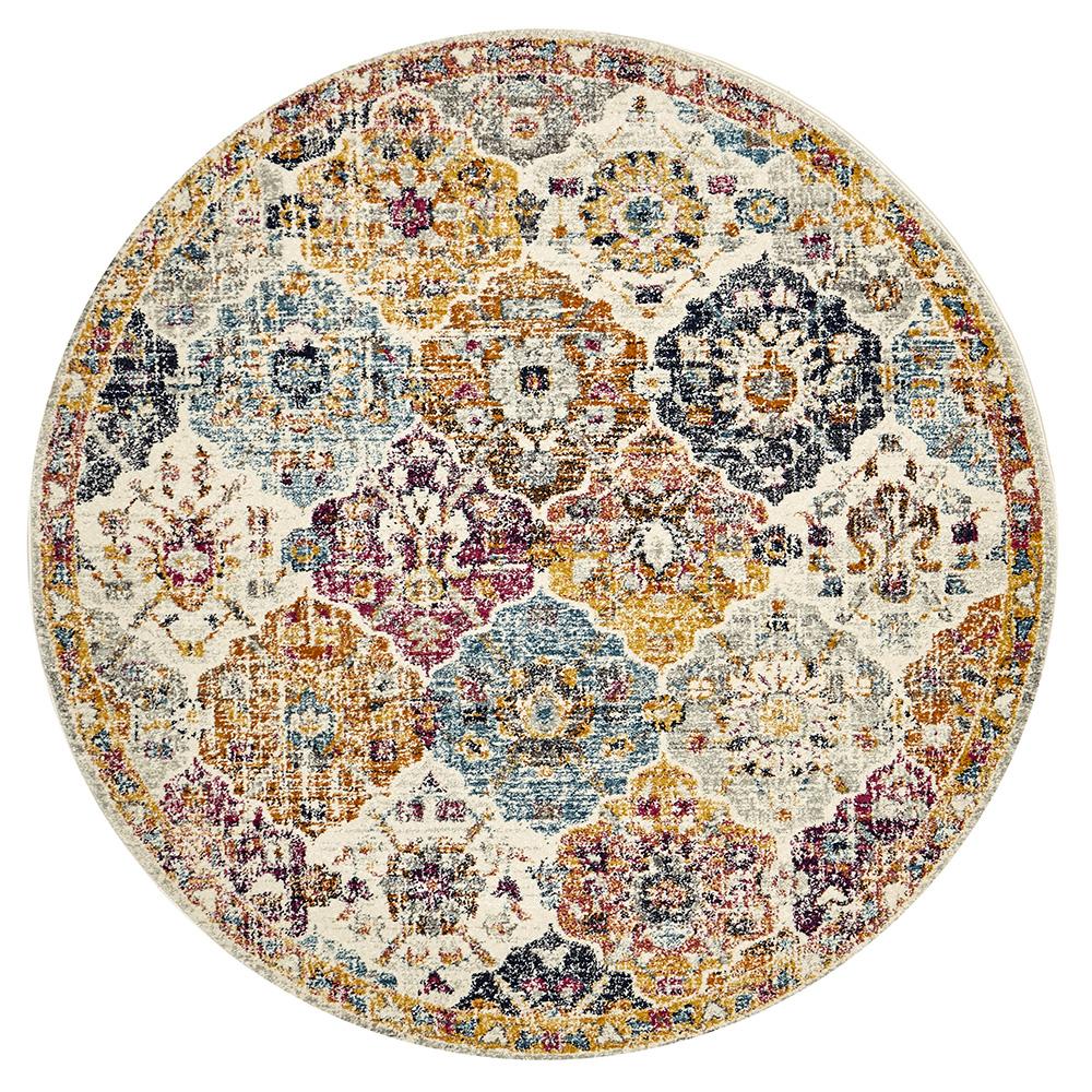 Treasury Ainsley Round Rust Transitional Rug