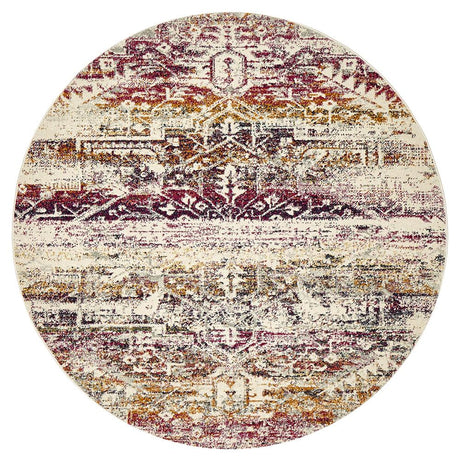 Treasury Lili Fuchsia Round Transitional Rug