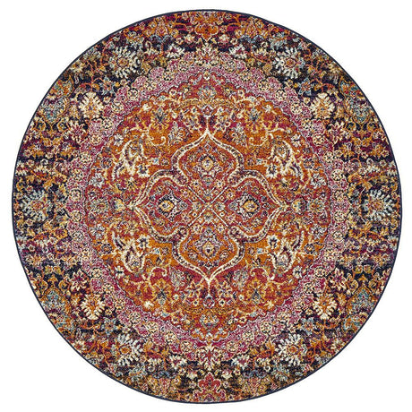 Treasury Preston Multi Coloured Round Transitional Rug