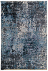 Belek Transitional Blue Grey Tassel Rug