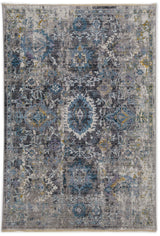 Belek Medallion Transitional Grey Tassel Rug