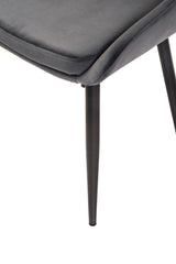 Cesena Dark Grey Velvet Dining Chairs - Set of 2