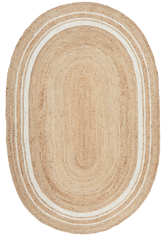 Byron Golden Natural Jute Oval Rug