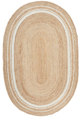 Byron Golden Natural Jute Oval Rug