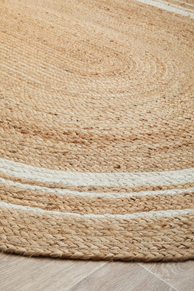 Byron Golden Natural Jute Oval Rug