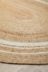 Byron Golden Natural Jute Oval Rug