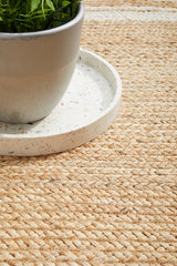 Byron Golden Natural Jute Oval Rug