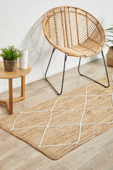 Byron Geo Golden Natural Jute Rug