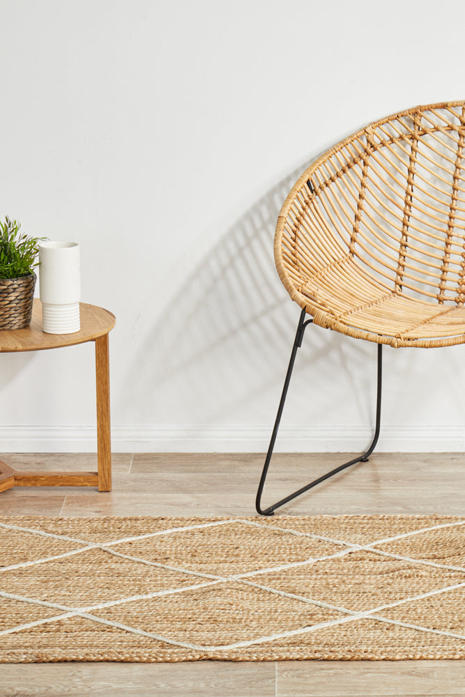 Byron Geo Golden Natural Jute Rug