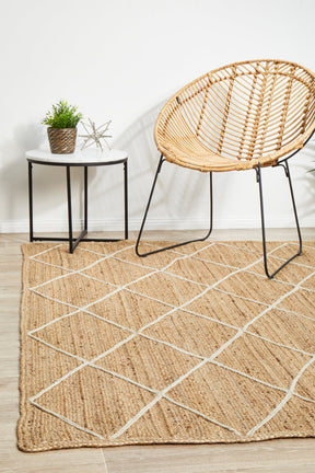 Byron Geo Golden Natural Jute Rug - Lost Design Society