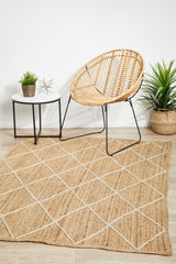 Byron Geo Golden Natural Jute Rug