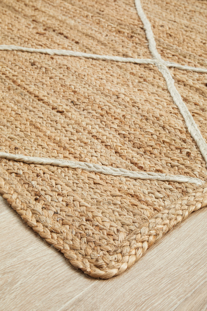 Byron Geo Golden Natural Jute Rug