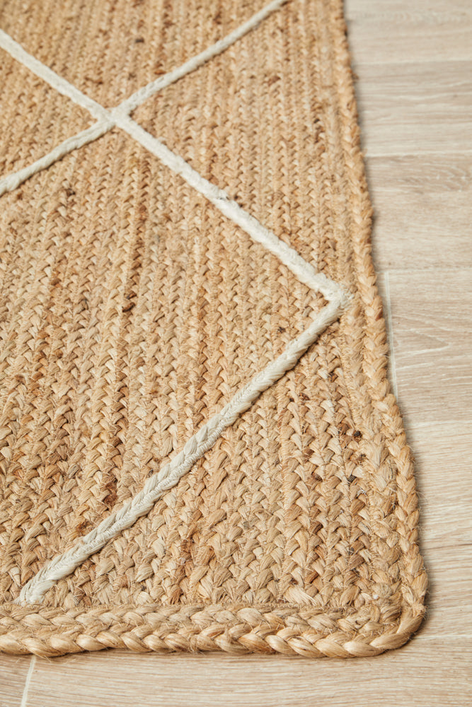 Byron Geo Golden Natural Jute Rug