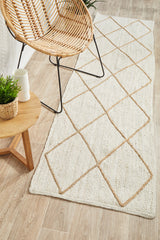 Byron Geo White Natural Jute Rug