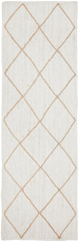 Byron Geo White Natural Jute Rug