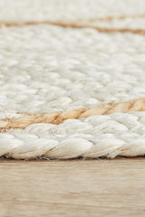 Byron Geo White Natural Jute Rug