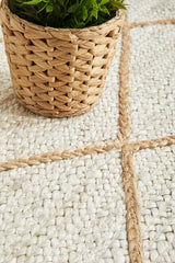 Byron Geo White Natural Jute Rug