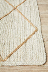 Byron Geo White Natural Jute Rug