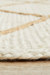 Byron Geo White Natural Jute Rug