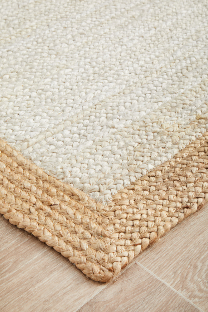 Byron White Natural Jute Rug