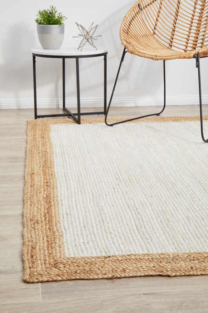 Byron White Natural Jute Rug