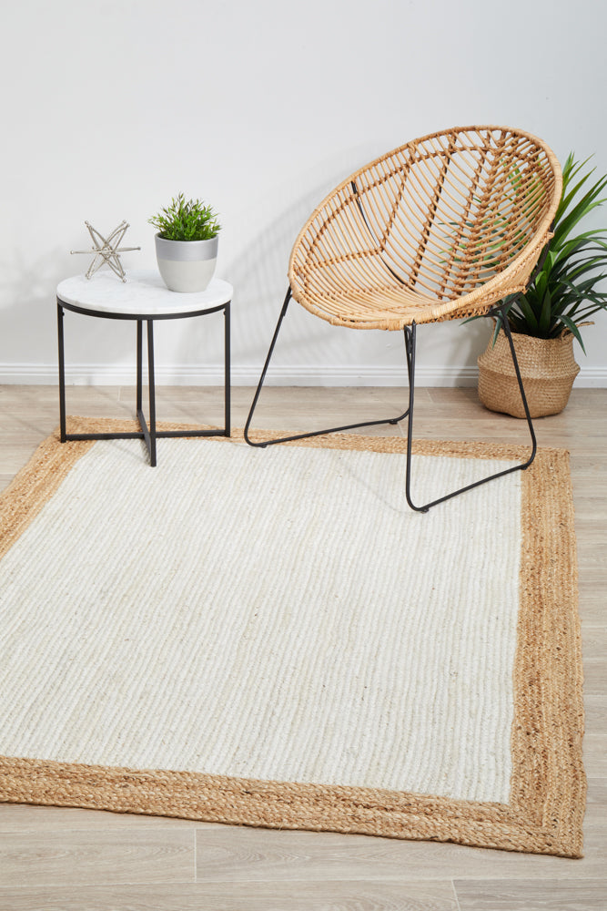 Byron White Natural Jute Rug