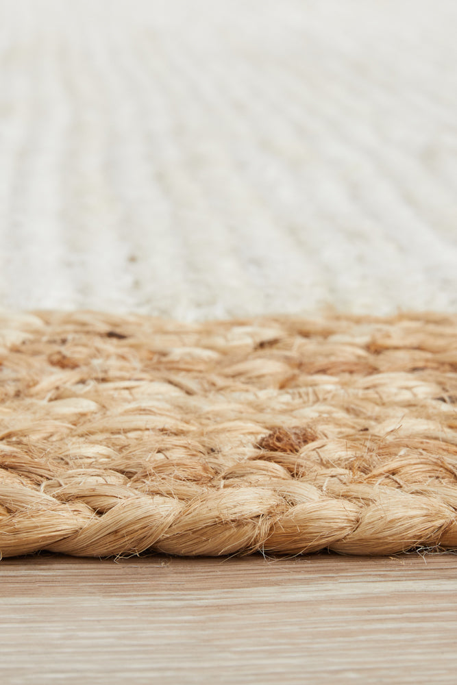 Byron White Natural Jute Rug