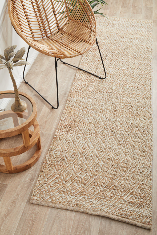 Byron Diamond Natural Jute Rug