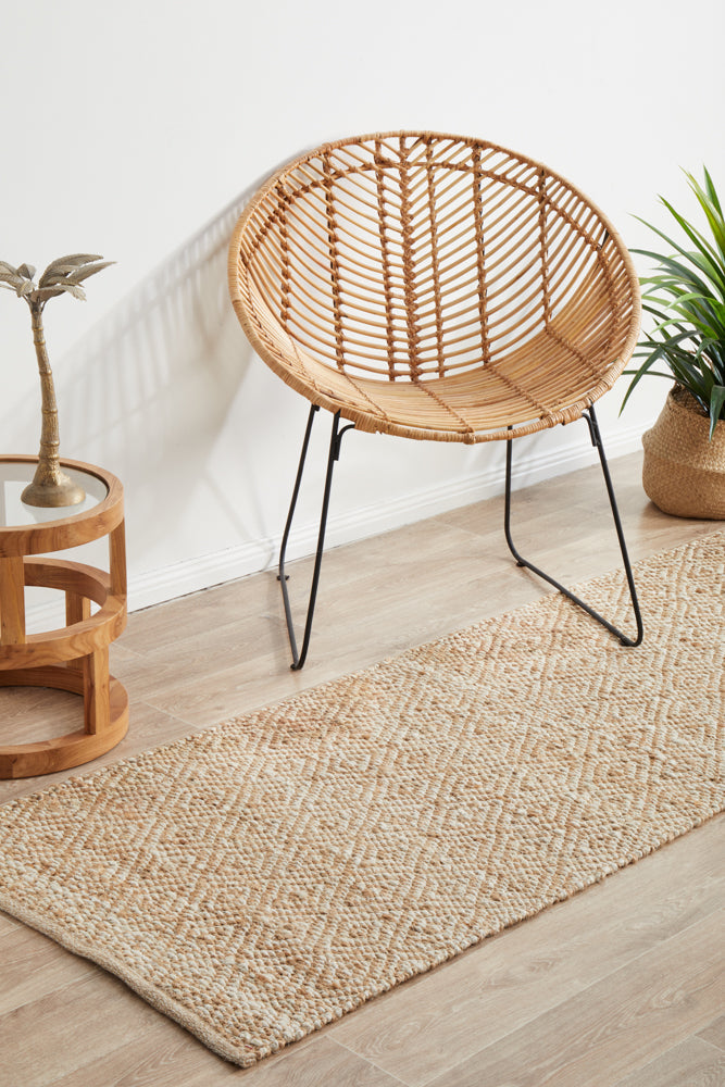 Byron Diamond Natural Jute Rug