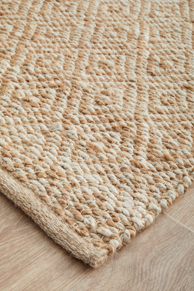 Byron Diamond Natural Jute Rug