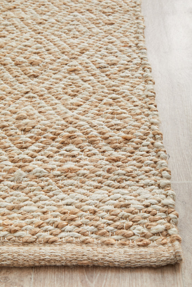 Byron Diamond Natural Jute Rug