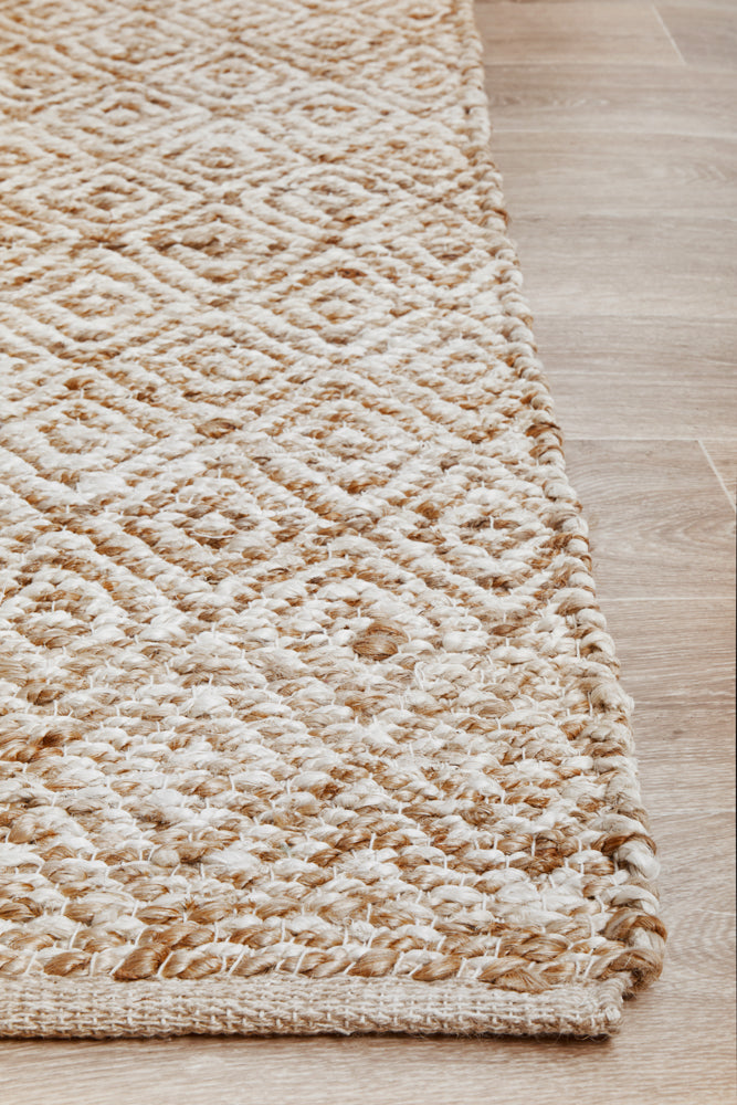 Byron Diamond Natural Jute Rug