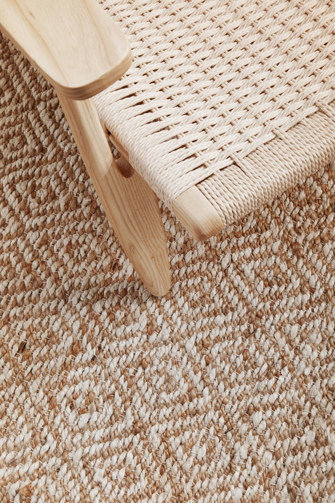 Byron Diamond Natural Jute Rug