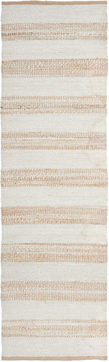 Byron Striped Natural And White Jute Rug