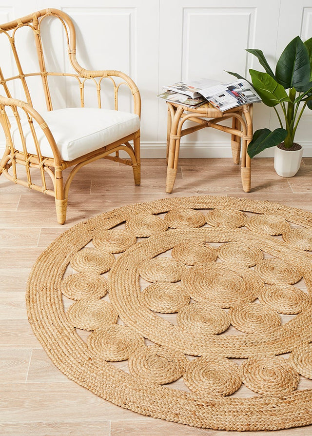 Natural Daisy Jute Rug