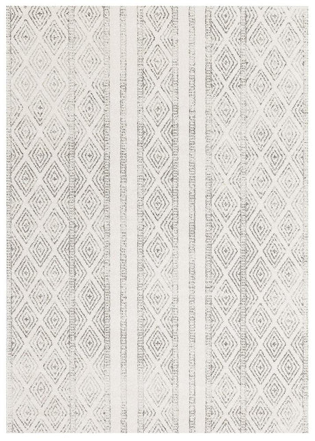 Paradise White And Grey Tribal Transitional Rug